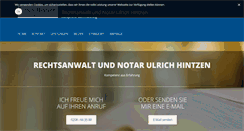 Desktop Screenshot of kanzlei-hintzen.de