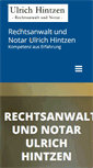 Mobile Screenshot of kanzlei-hintzen.de