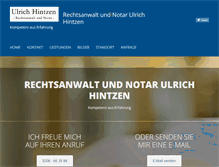 Tablet Screenshot of kanzlei-hintzen.de
